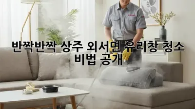 반짝반짝✨ 상주 외서면 유리창 청소 비법 공개!